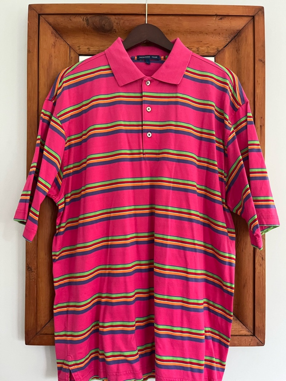 Y2K vintage men’s McKenzie Tribe cotton polo